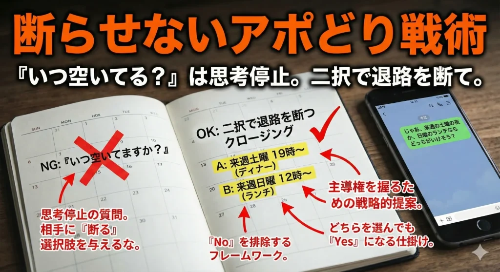 断らせないアポどり戦術