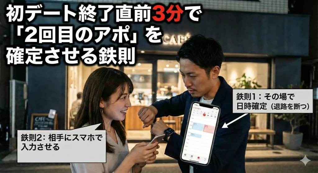 初デート終了直前3分で2回目のアポを確定させる鉄則