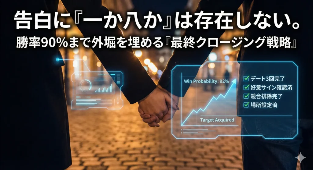 告白に「一か八か」は存在しない。勝率90%まで外堀を埋める「最終クロージング戦略」