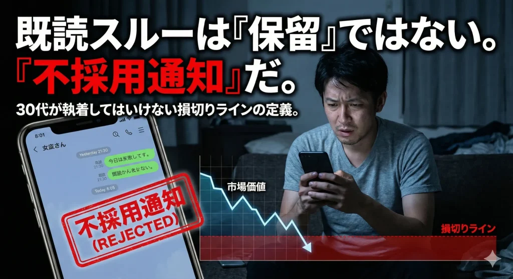 「既読スルーは『保留』ではない。『不採用通知』だ。30代が執着してはいけない損切りラインの定義。